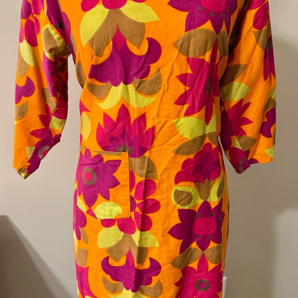 Floral Orange and Pink Apron